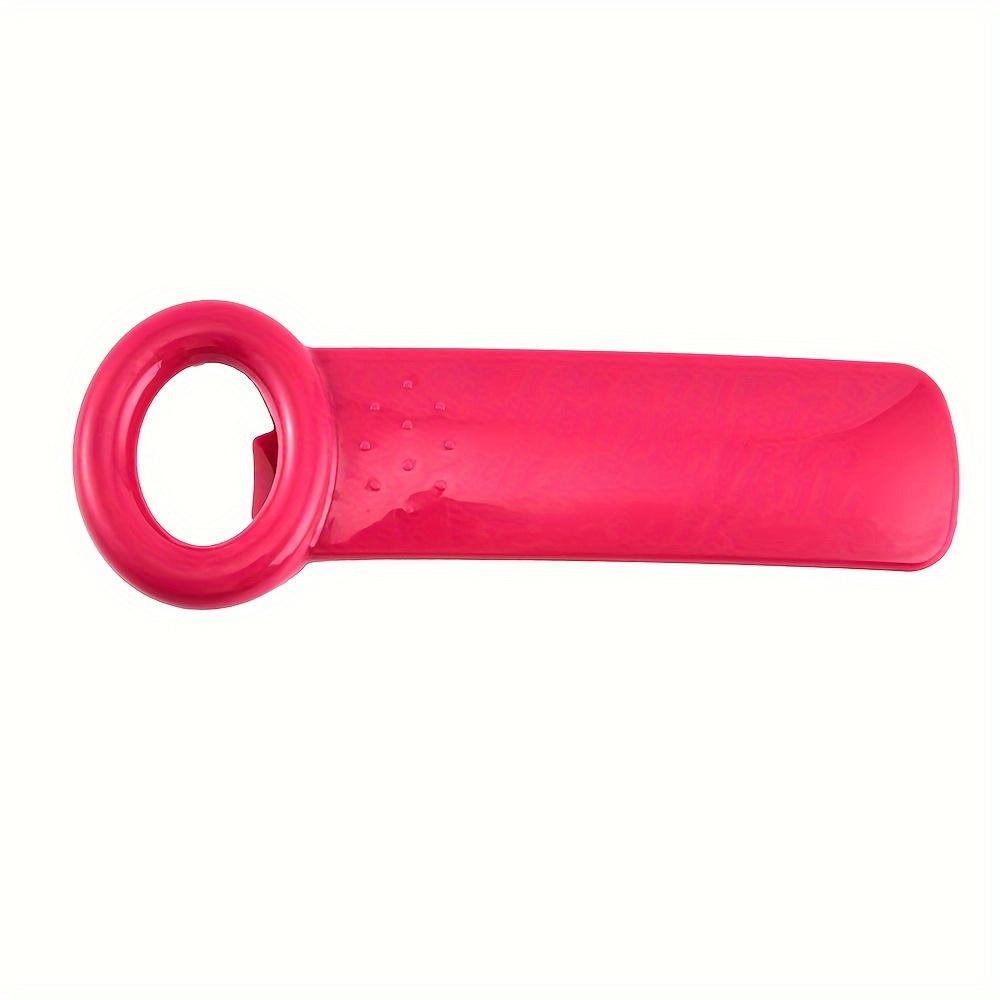 Flaschenöffner aus Kunststoff, Bierflaschenöffner, Dosenöffner, Küchenbedarf, manueller Flaschenöffner, rutschfeste Kappenschraube rose rot