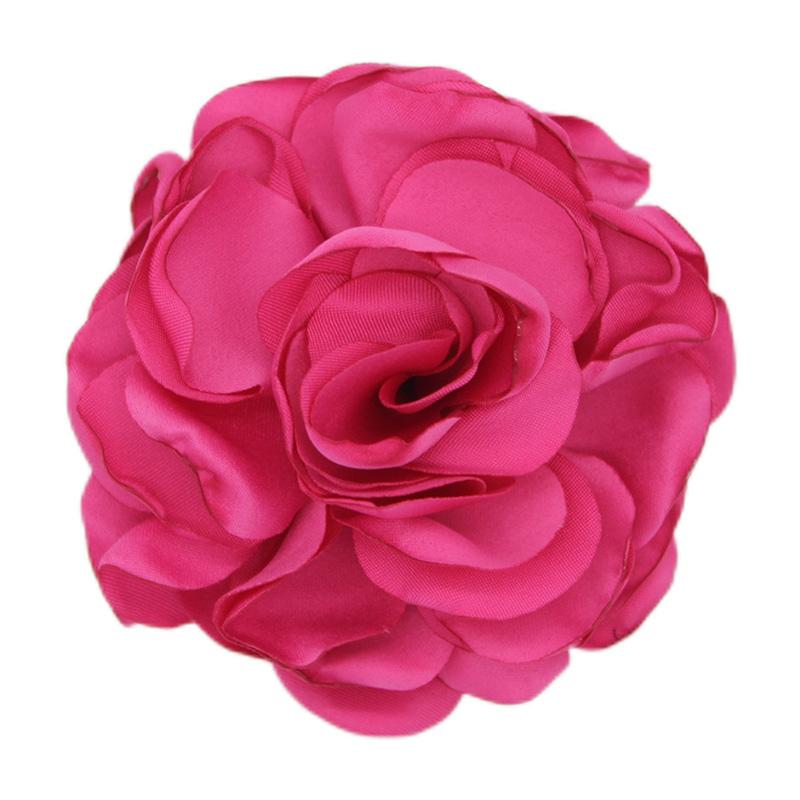 1 STÜCK Kunst Blumenbrosche Stoff Corsage Geschenk Tuch Anstecknadel Handgefertigter eleganter Schmuck für Frauen rose rot