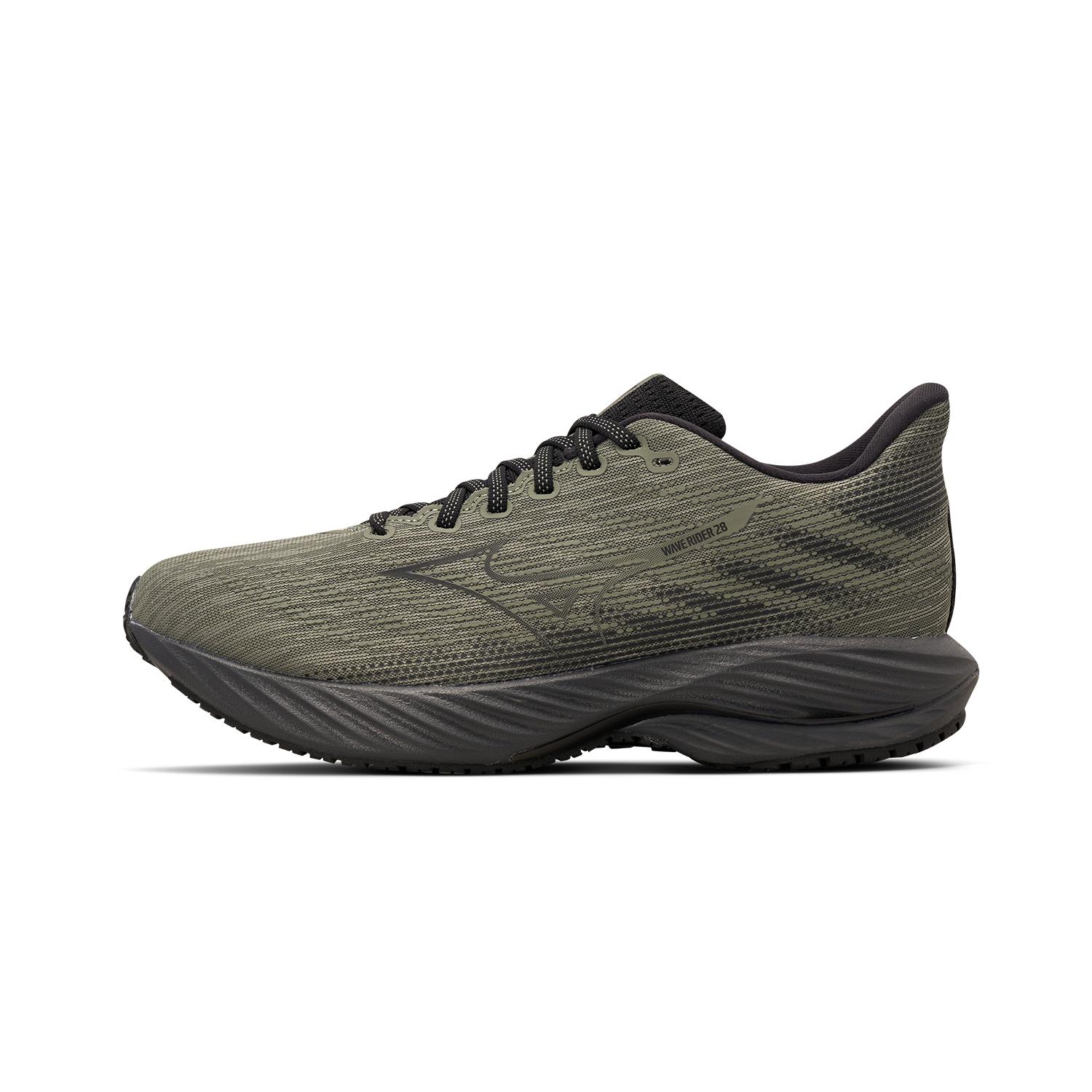 Mizuno Wave Rider 28 Bequem Einfach Rückfedernd Langlebig Low-Top Laufschuhe Unisex Laufschuhe Grün J1GC240559 45