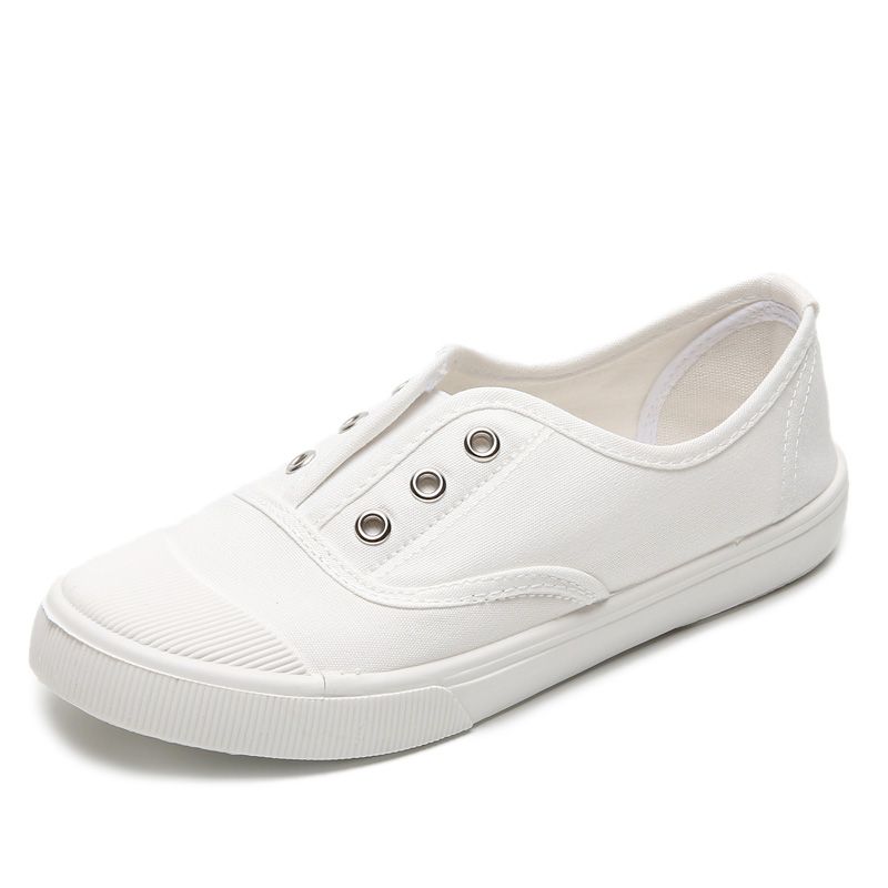 Canvas-Schuhe Unisex Canvas-Schuhe Weiche und bequeme atmungsaktive Schuhe Modische Freizeitschuhe aus Stoff 39 weiß