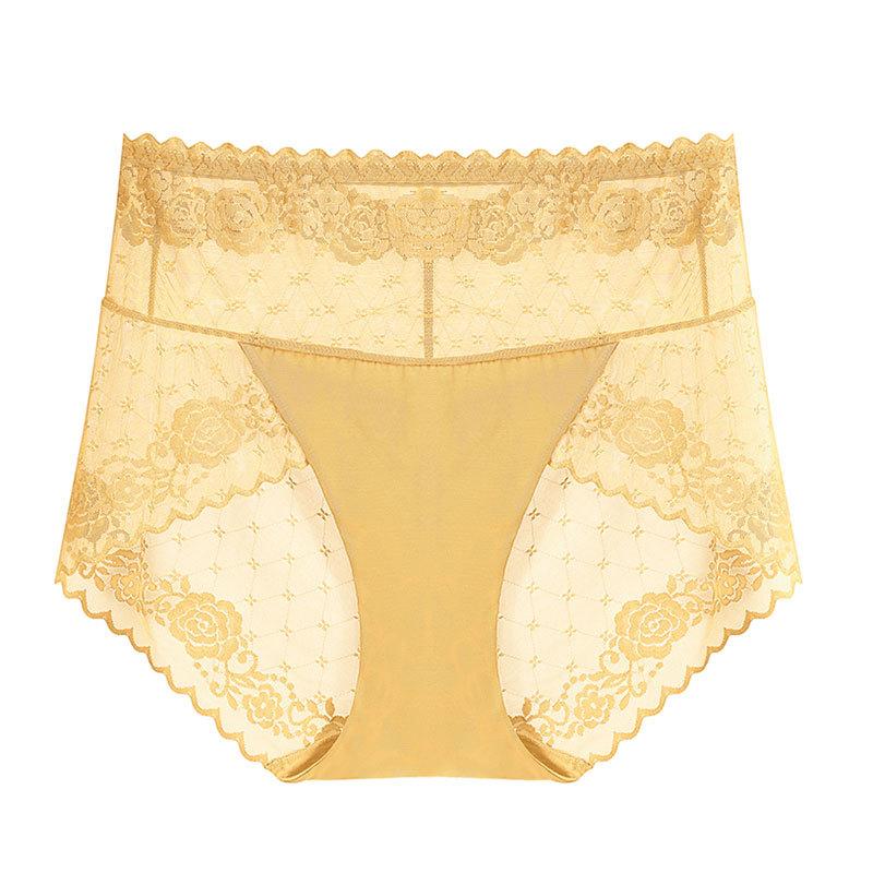 12 farbe Hohe Taille Frauen Höschen Sexy Spitze Sterne Briefs Sommer Ultra Dünne Mesh Atmungsaktive Dessous Weibliche Nahtlose Dessous L khaki