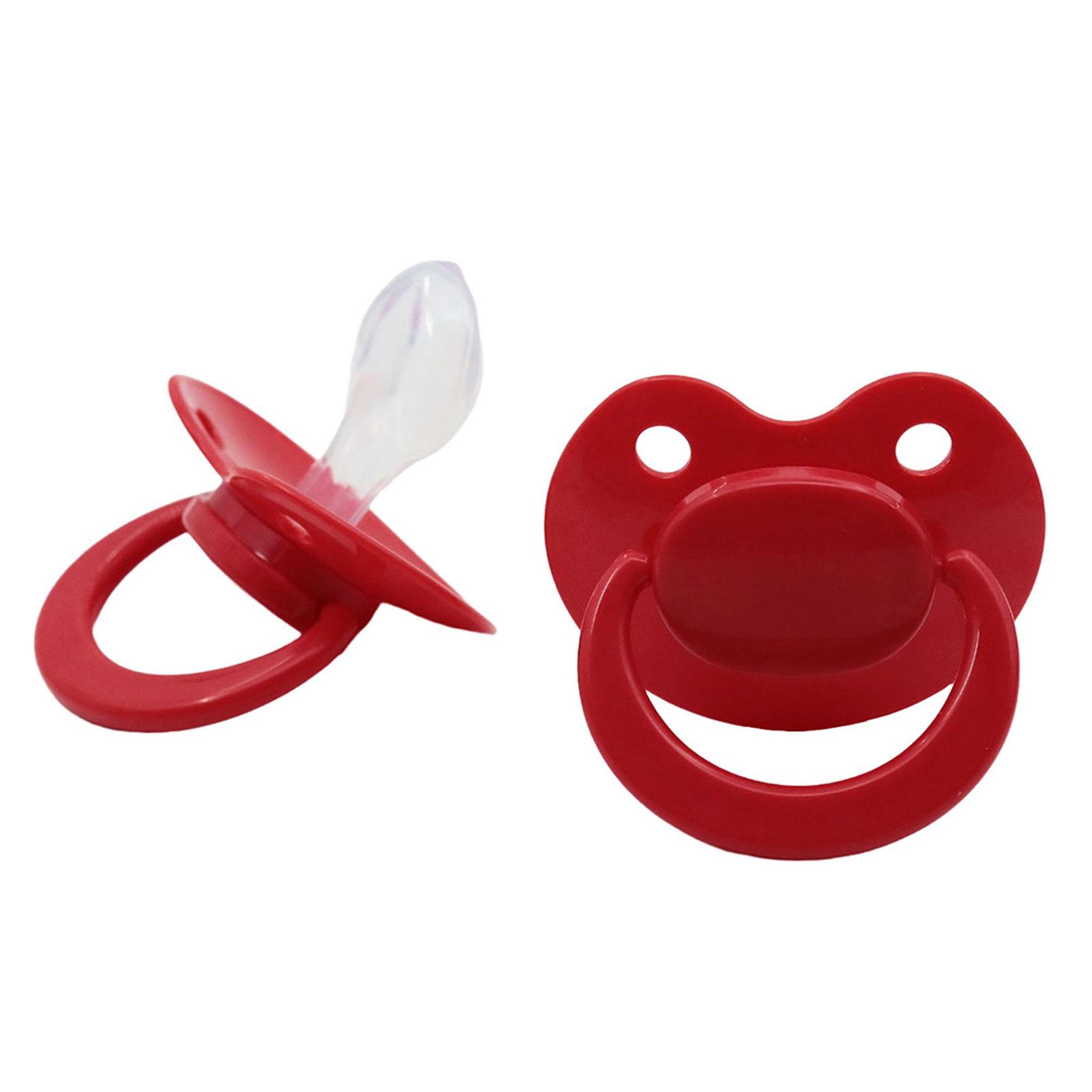 Schnuller für Erwachsene, beruhigender Schnuller, Nippel, emotionale Stabilität, Schnuller, Beißring, Spielzeug für schwangere Frauen, Stillen, individuell rot
