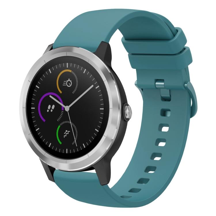 Für Garmin Vivoactive 3 20mm Einfarbige Weiche Silikon-Uhrenarmband For Garmin Vivoactive 3 grün