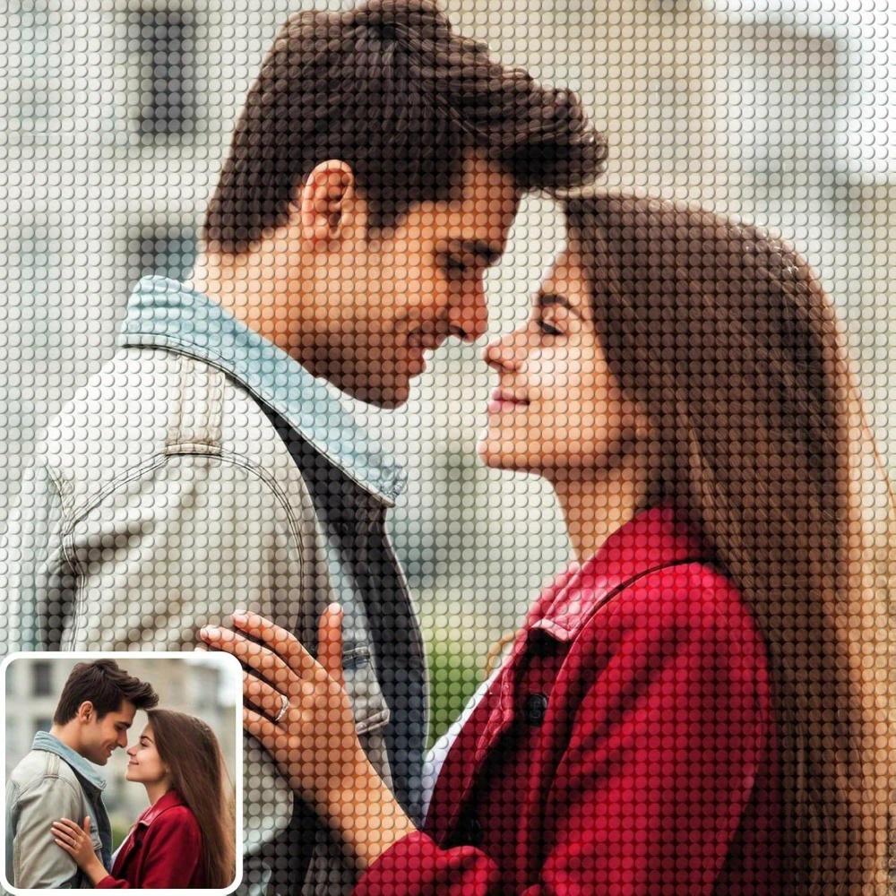 Benutzerdefinierte Diamantmalerei-Sets, Personalisierte Foto-Diamantkunst für Erwachsene, Benutzerdefinierte 5D-Diamantmalerei DIY-Geschenke für Familie, Heim-Wanddeko 20x20