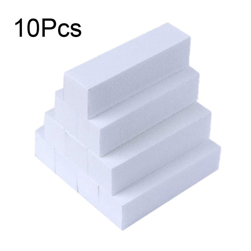 10 Stücke Nagel Polieren Schleifen Puffer Block Acryl Pediküre Maniküre Nail art Werkzeug weiß