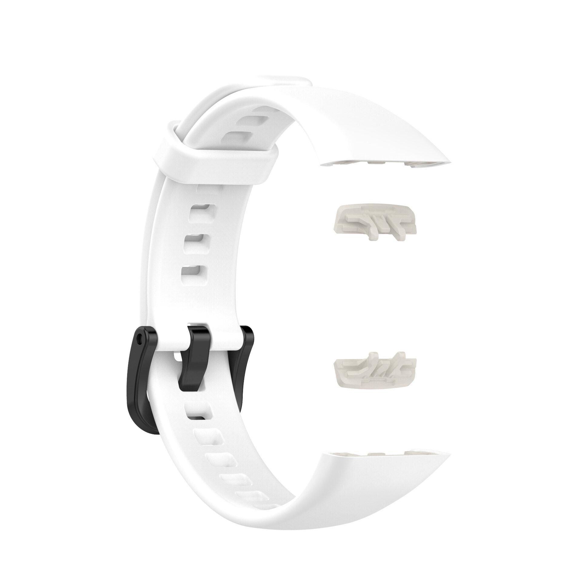 Weiches Silikon-Sportarmband für Huawei Band 6, Smart-Armband, Ersatzarmband für Huawei Watchband 6, Honor Band 6 For Huawei Band 6 weiß