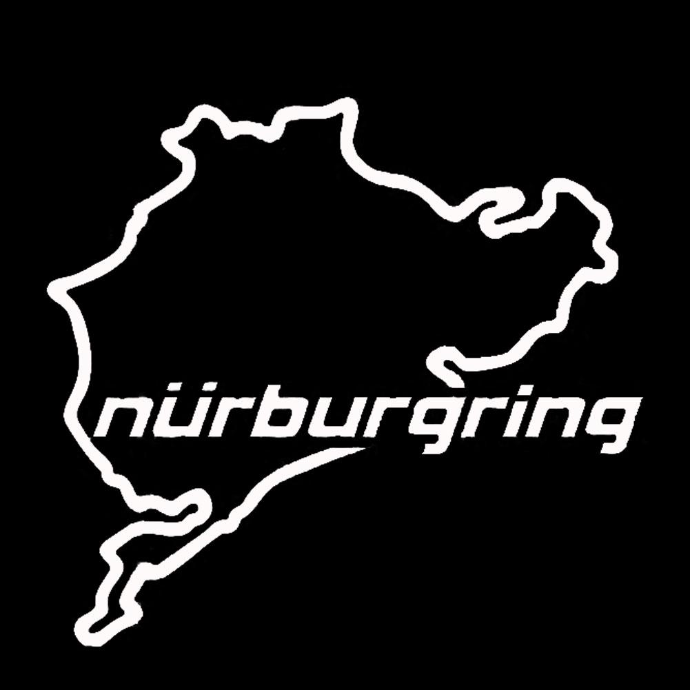 Auto Außen Dekor Nürburgring Karte Lustige Auto Lkw Fahrzeug Reflektierende Aufkleber Aufkleber Dekoration Auto Teile weiß