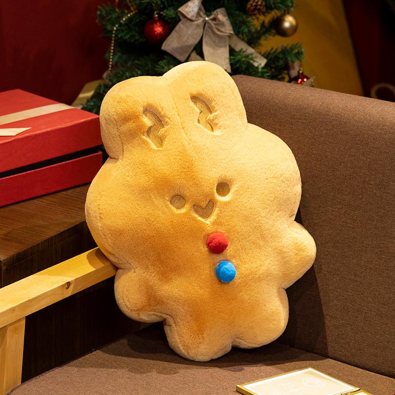 Entzückendes Lebkuchenmann Plüschtier Stofftier Karamell Schokolade Lebkuchen Hase Kissen Weihnachtsdekoration Weihnachten Geburtstagsgeschenk 30cm