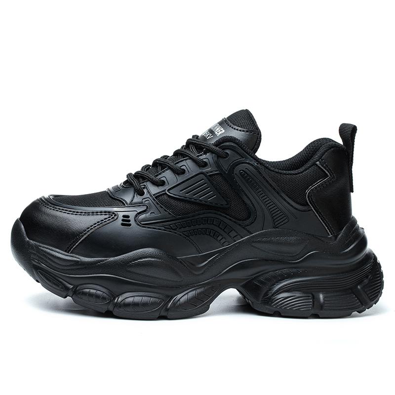 Damen Beigefarbene Sicherheitsschuhe Plateau Stahlkappe Sneaker Durchstichsichere Arbeits Sicherheitsschuhe Rutschfeste Arbeits Sneaker Schutz 35 schwarz