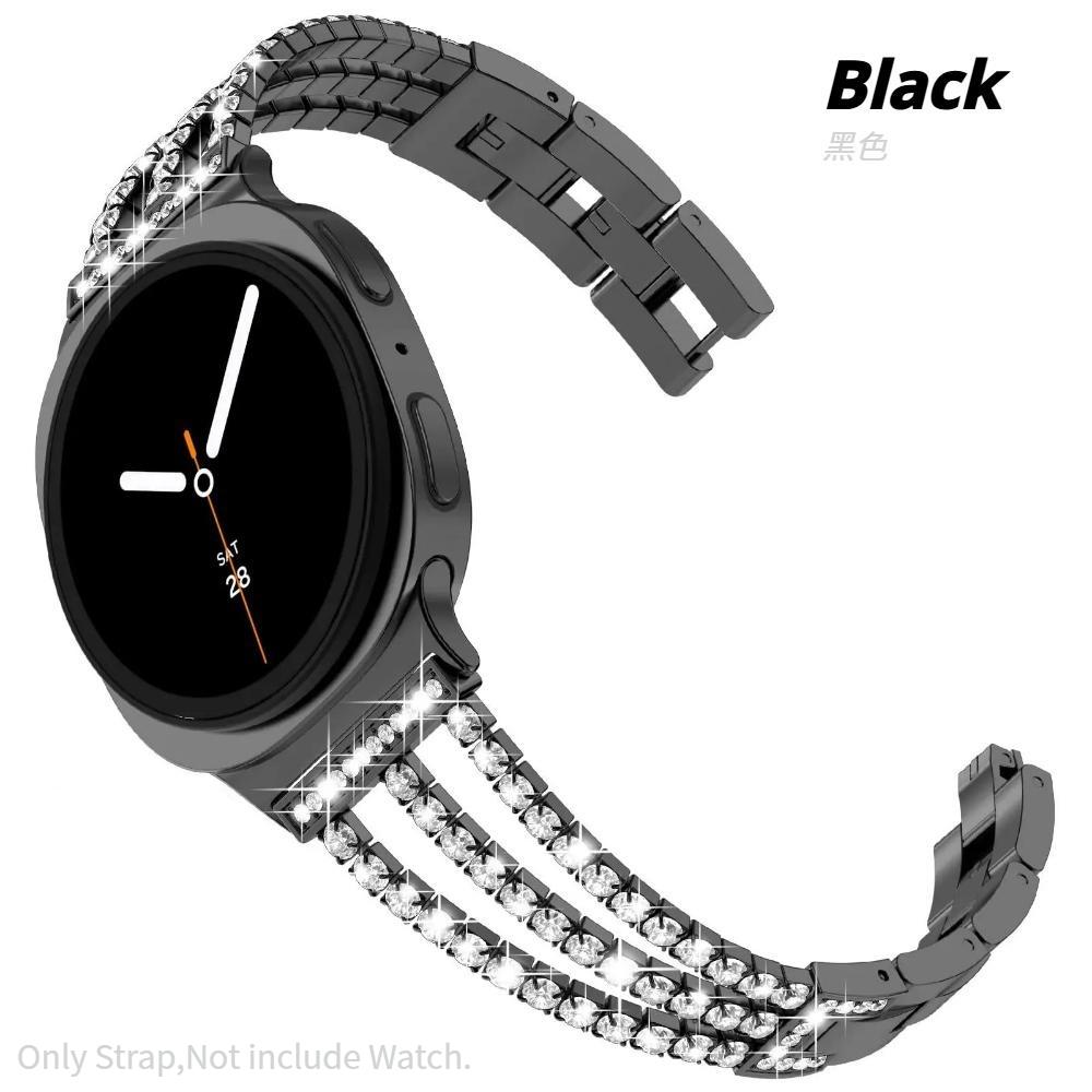 Diamantarmband für Samsung Galaxy Watch8/9 44mm 40mm Luxuriöses Metallarmband für Damen für Samsung Galaxy 8 Classic 46mm Correa Galaxy Watch 9 40mm black