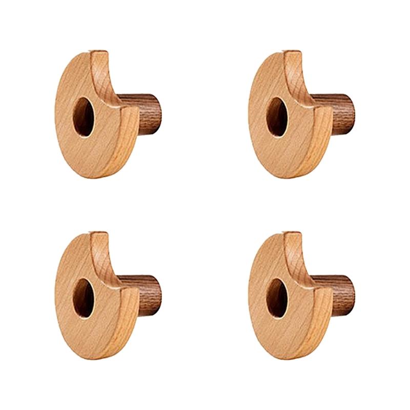 4er-Pack Elegante Florale Holzschrankknöpfe Einzelbohrung Schubladengriffe für Kindermöbel Mit Schrauben Inklusive