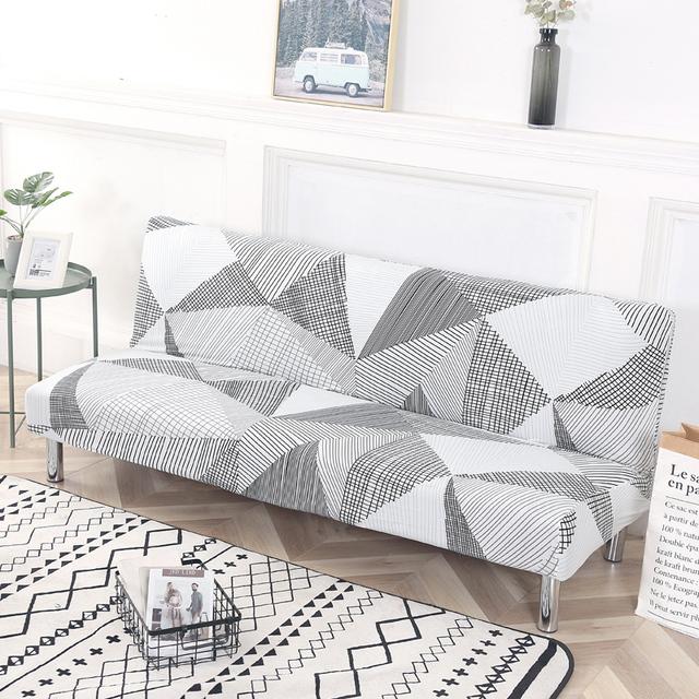 Elastische Wohnzimmer-Sofa-Bett-Überwürfe Entwickelt für Wohnzimmer-Sofa-Handtuch Rutschfeste Sofa-Bett-Abdeckung Baumwoll-Stretch-Überwurf M 160cm - 180cm