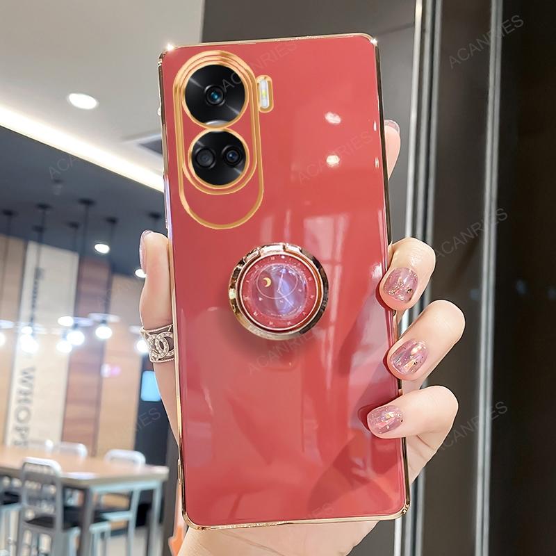 Honor90 90lite 70lite Luxus-Telefonhülle mit Ringhalter und Ständer für Huawei Honor 70 90 Lite 5g 50 Pro, weiche Silikon-Rückseite Honor 70 Lite