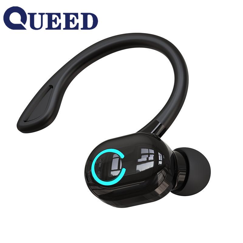 Neues Bluetooth-Headset Business Ohrmontiertes kabelloses Bluetooth-Headset Schmerzloser Sport Wasserdicht und schweißfest schwarz