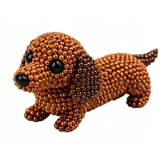 DIY Tier-Perlen-Set, Kleines 3D-Perlen-Tier-Bastelset, Süßes Tier-Perlenkunst-Set für Anfänger, Teenager, Erwachsene, Stressabbau, DIY-Dekoration, Handgefertigt Dog