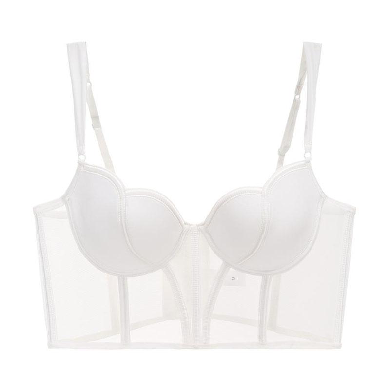 TERMEZY Sexy Spitzen-BH für Frauen, Gummi-Knochen-Weste, Unterwäsche, Push-Up, weibliche Hochzeit, Bralette, französische Korsett-BHs, Komfort-Dessous L