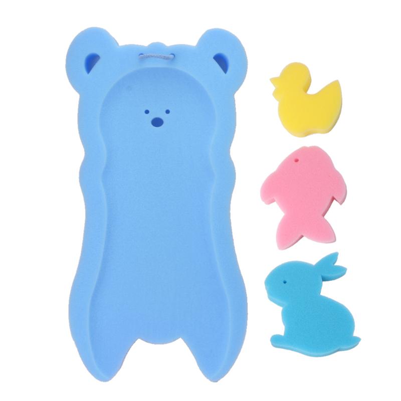 Anti-Rutsch-Schwamm-Pad für Neugeborene, Badewanne, Bade-Pad, Säuglingsdusche, Babypflege blau