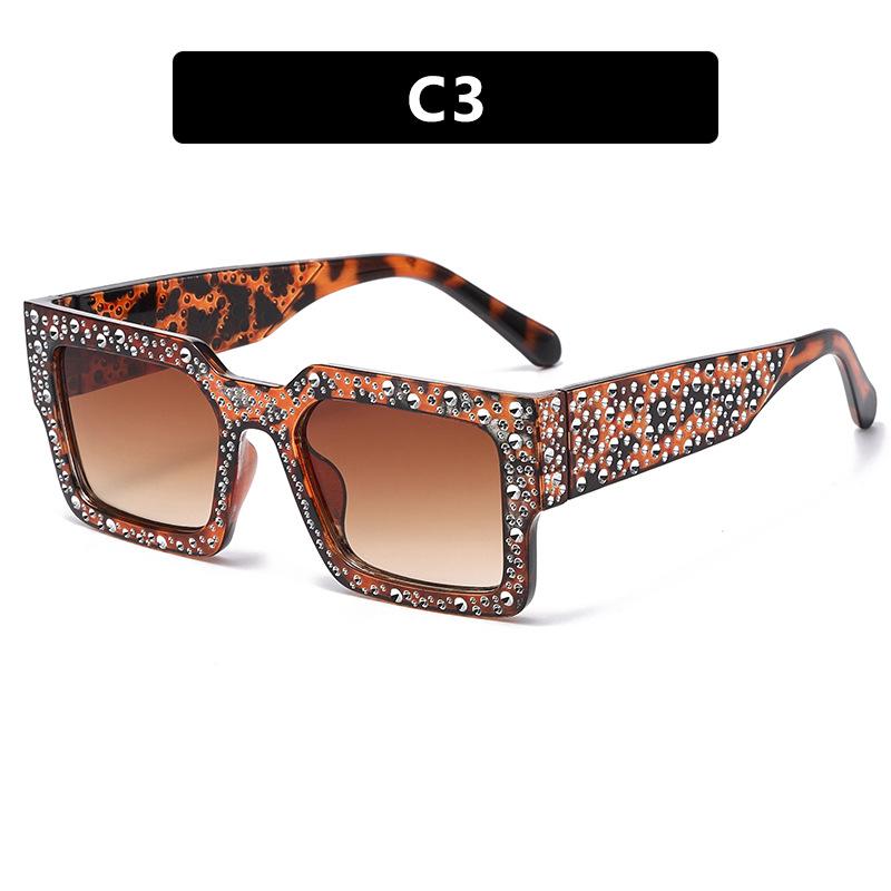 Nicht polarisierte Retro Big Frame Damen Quadratische Sonnenbrille Schwarz Rechteckig Cool Herren Sonnenbrille Einteilig Designer Sonnenbrille für Weiblich Männlich as shown in the picture