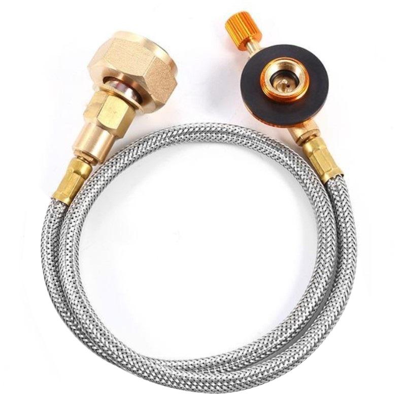 Russischer Outdoor-Camping-Gasherd Propan-Nachfülladapter Tankkoppler-Adapter Gasladezubehör Metal Tube