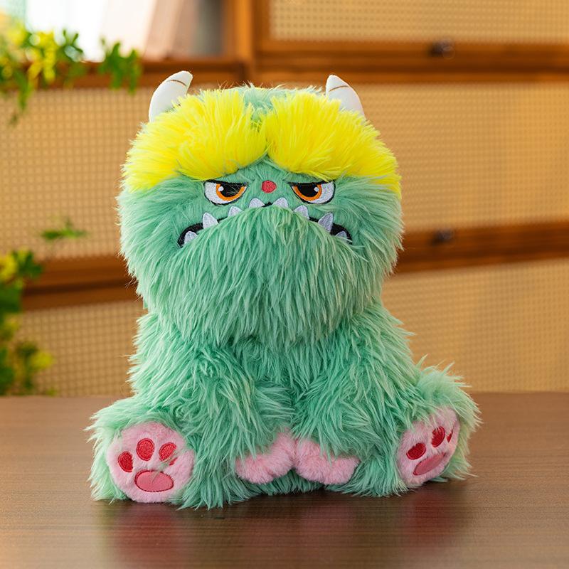 Neue hässliche süße langhaarige Monster Puppe Plüsch Puppe süße Monster Spielzeug Kissen Geburtstagsgeschenk 27 cm
