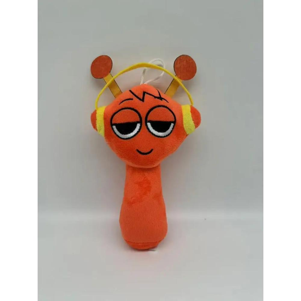 2025 Neue Sprunki Plüschtiere Weiche Rhythmusbox Plüschpuppen Stoffspielzeug Spiel-Merchandise Plüschtiere für Kinder Geburtstags-Weihnachtsgeschenke 20cm orange