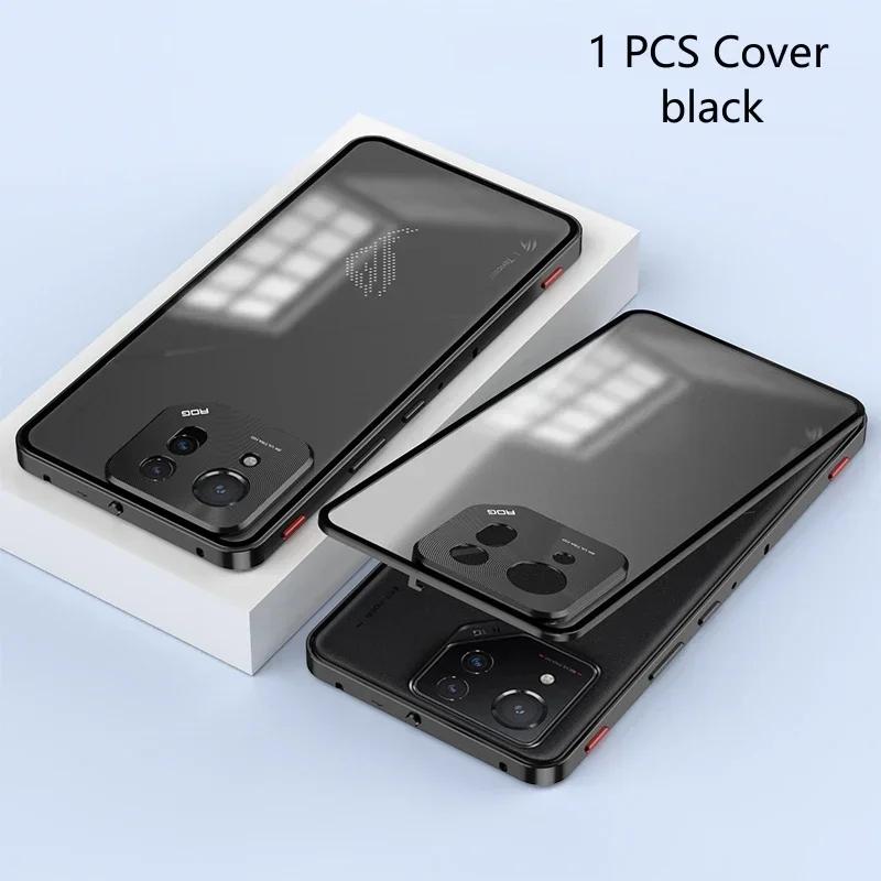 Für Magsafe Magnetic Translucent Matte Case für ASUS ROG Phone 9 Pro Metallkameraobjektivschutz Rückseite für ROG Phone9 9pro For ROG Phone 9 Pro schwarz