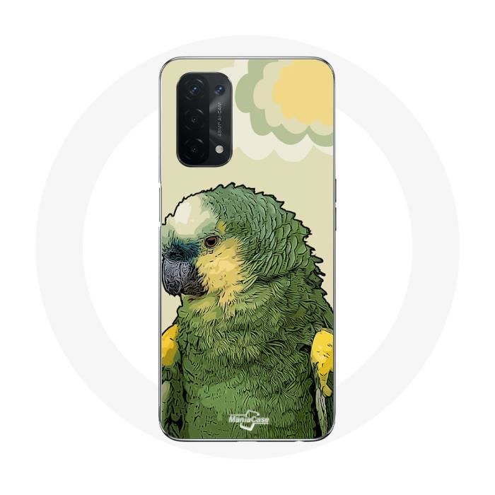 Hülle für Oppo A74 5G Amazon Papageien Grün