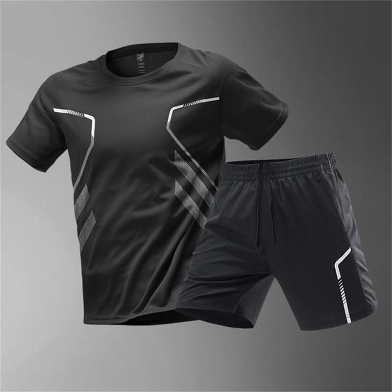 Sommermode Herren Atmungsaktiver Tennis-Sportanzug Lässige Outdoor-Sportbekleidung Damen Badminton-T-Shirt Lockeres Laufbekleidungsset S