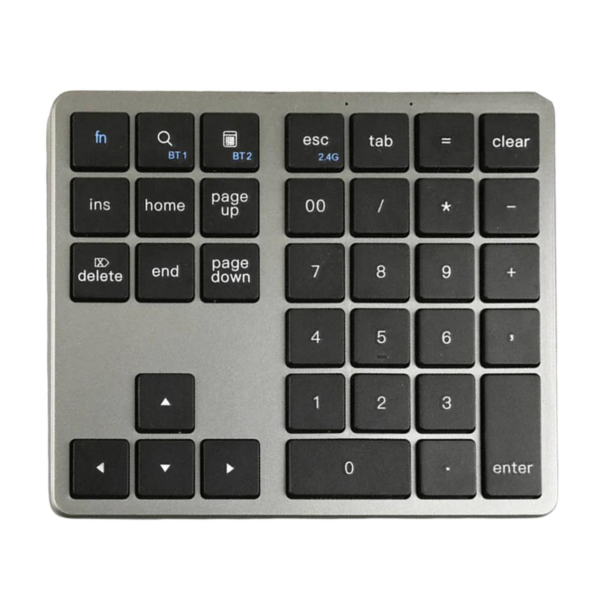 Mini Numerische Tastatur 2,4G Wireless Bluetooth-kompatibel Dual Modi 35 Tasten Stille Tragbare Laptop Telefon Tastatur Computer
