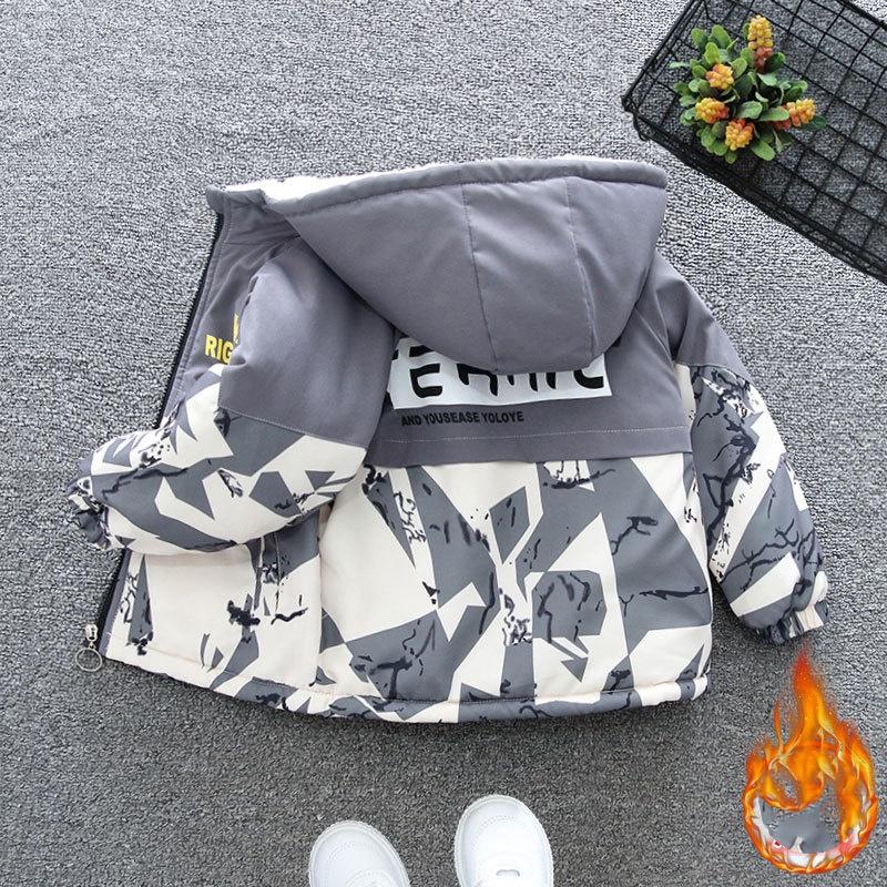 Baby Freizeitkleidung Kinder Dicke Jacken Jungen Herbst und Winter Kleidung Plus Samt Jacken 80
