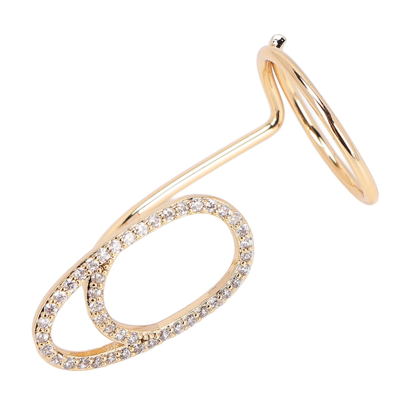 Fingernagelringe Damen Strasssteine Exquisit Modisch Fingernagel Abdeckring Nagelkunst