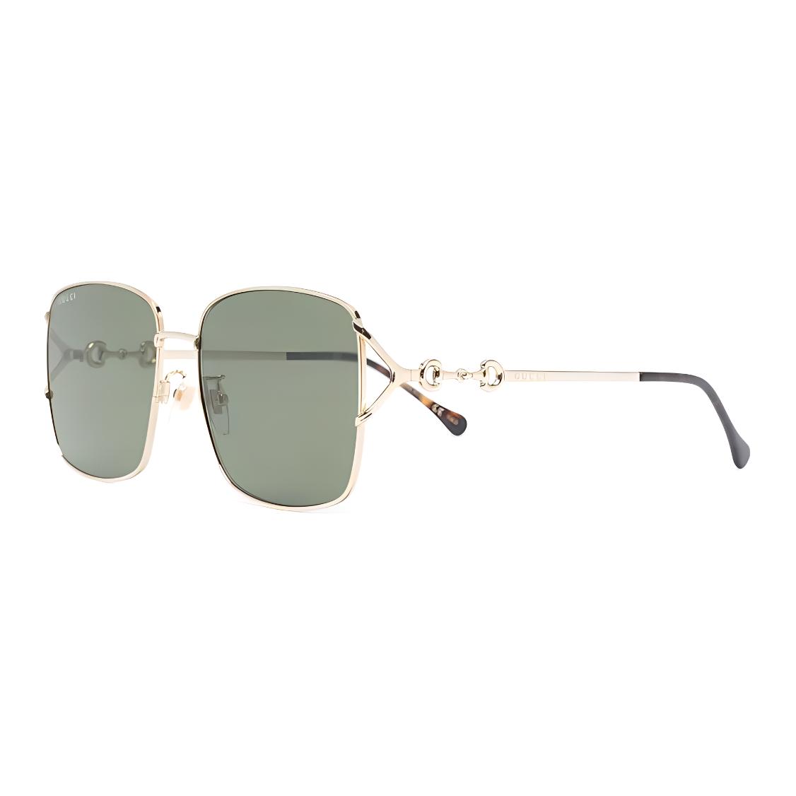 Gucci Metallrahmen Quadratische Sonnenbrille Unisex-Sonnenbrille GG1018SK-002 Dust Bag+Eyeglass Case (Random Color),Bronze,58