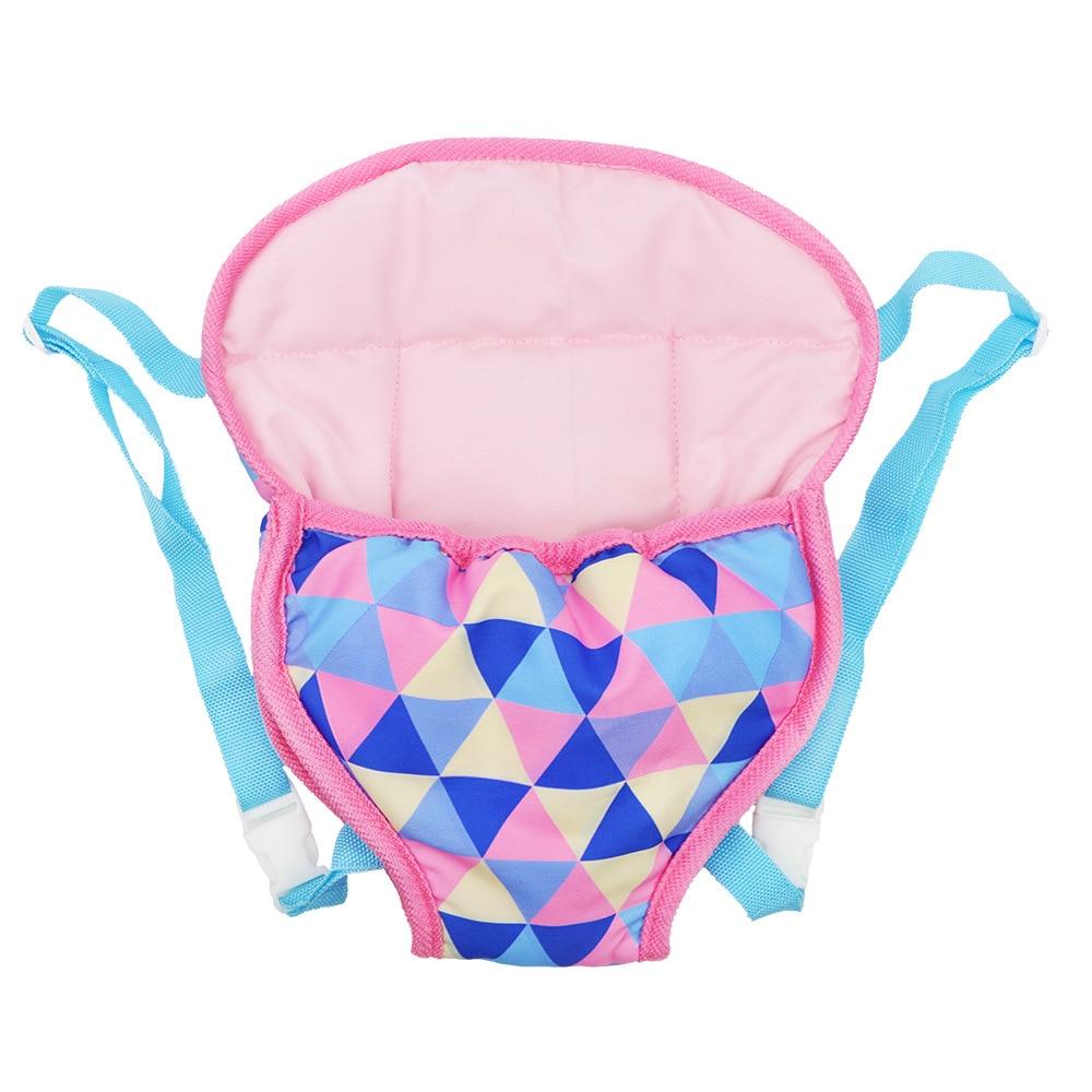 Zubehör für Puppen, Schlafrucksack für Neugeborene, magnetischer Schnuller, Babyflasche, Schnullerkette, Kamm für wiedergeborene Puppen, Zubehör Blue Carry Bag