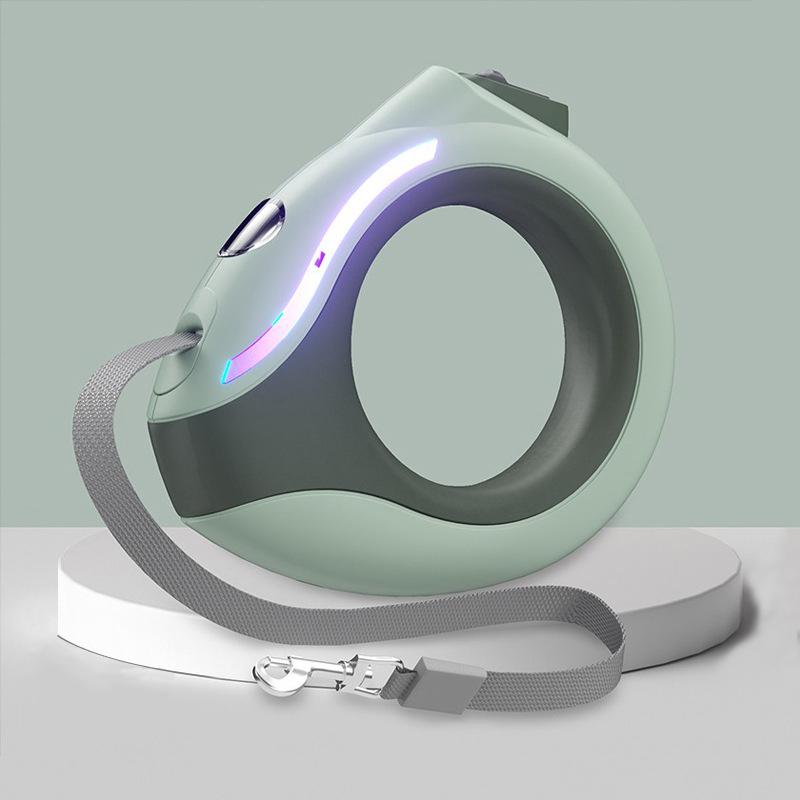 3M ausziehbare Hundeleine, LED-Licht, automatisch, flexibel, für Hunde, Welpen, Katzen, Zugseil, Gürtel, Hundeleine für große Hunde, Haustierprodukte grün