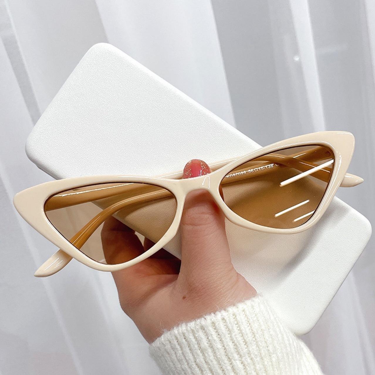 Bequem zu tragen Hohe Qualität Augen Sonnenbrille Katzen Stilvoll Retro Kleiner Rahmen Sonnenbrille Sonnenbrille für Damen