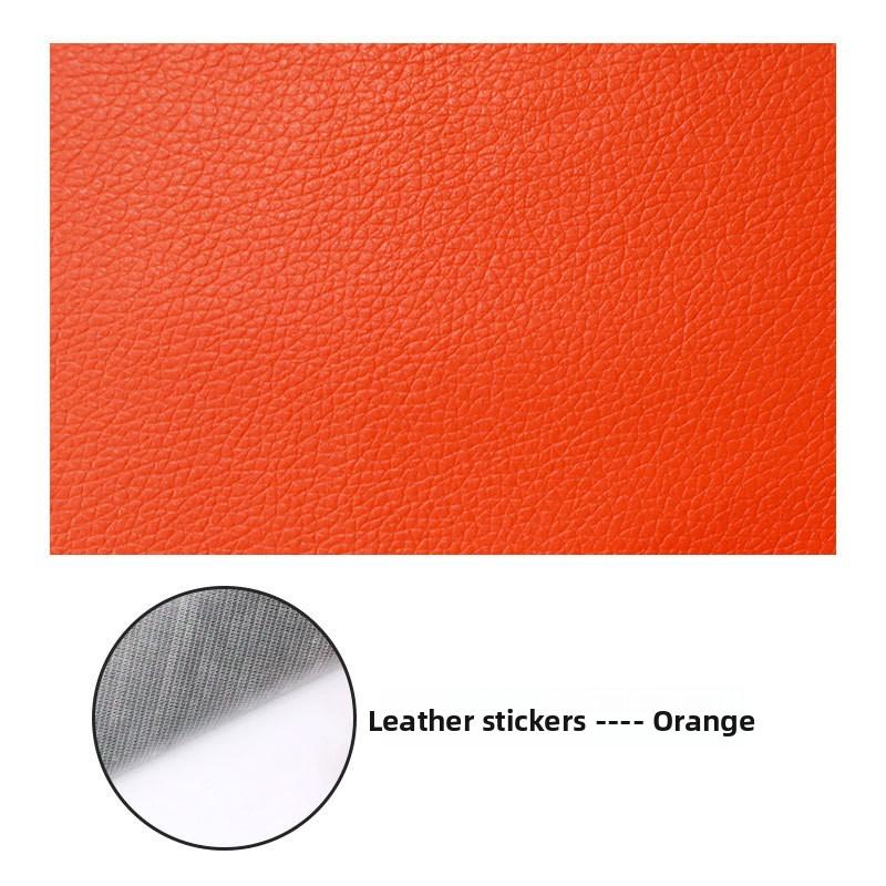 Selbstklebender Reparaturflicken aus Kunstleder in großer Größe für Sofa, Autositz, Motorradsitz, Kopfteil 50*70 orange