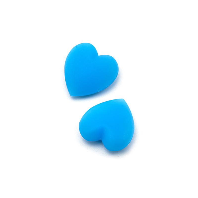 2 paar Herz Silikon Anti-Rutsch Ohr Griff Brillen Bein Ohr Haken Stopper Halterung Verschluss Zubehör Gläser Retainer blau