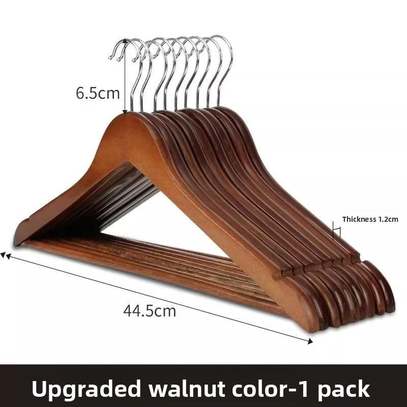 Massivholz Kleiderbügel zum Aufhängen von Kleidung, Kleiderschränke zum Trocknen von Kleidung, Hölzerne Kleiderstützen, Haushaltskleiderstützen Walnut seed 1pc