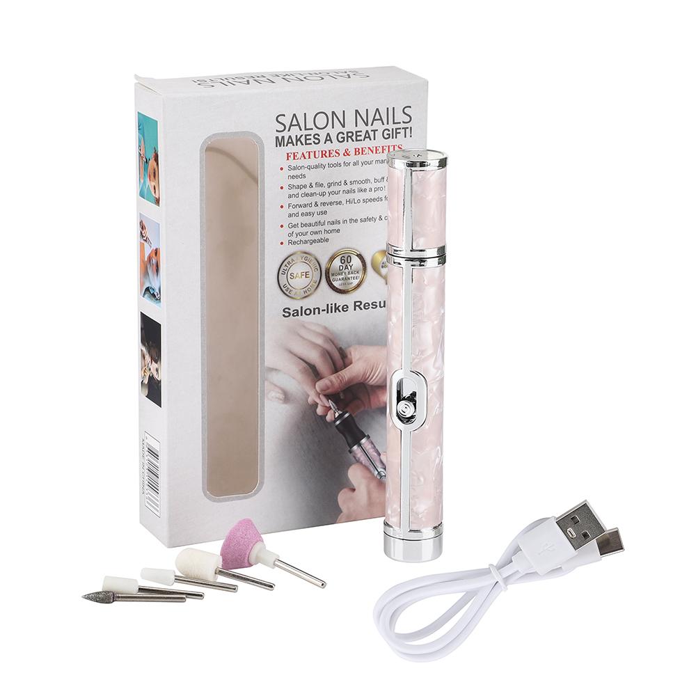 Kabelloser Nagelfräser Stift USB Nagelfeile Polierstift USB Wiederaufladbare Nagelfräsmaschine Tragbarer Manikürefräser Salonwerkzeug