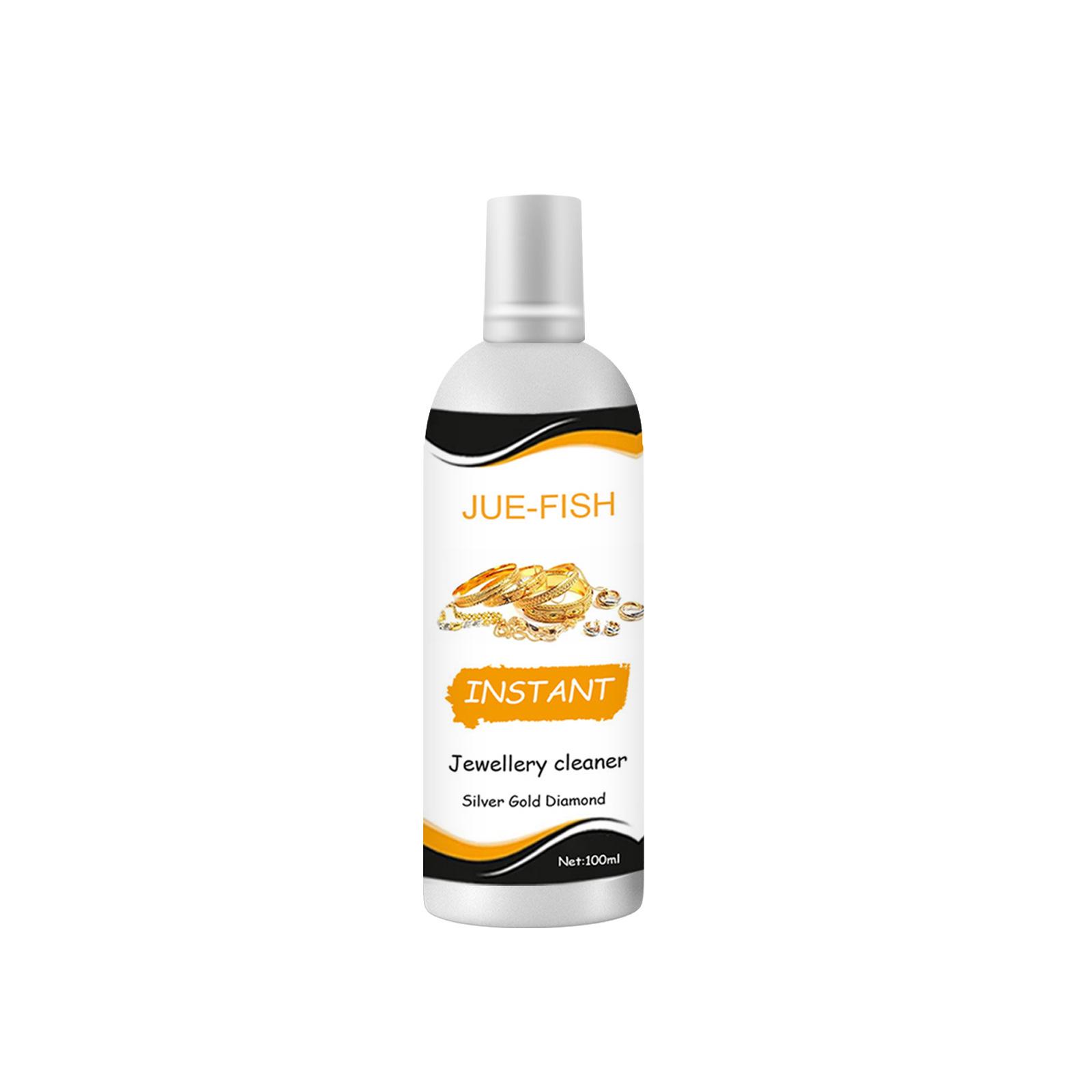 Schmuck-Reinigungsflüssigkeit, Schmuck-Dekontamination, Reinigung, Pflege, Gold- und Silber-Glasoberflächenschwärzung, Pflegereiniger 100ml