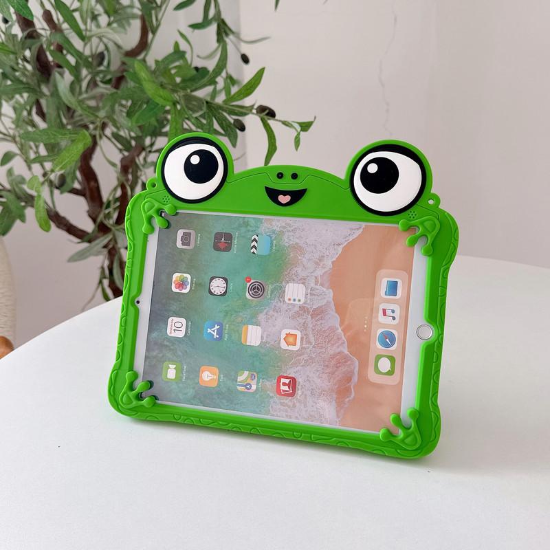 Cartoon Frosch mit großen Augen Tablethülle Für Samsung Tab A7Lite A9 A11Plus T290/297 Und iPad 7 8 9 10. 11. 12. Air Pro 11 A16 Mini 4 5 6 7 Ständer 2018 iPad 9.7in