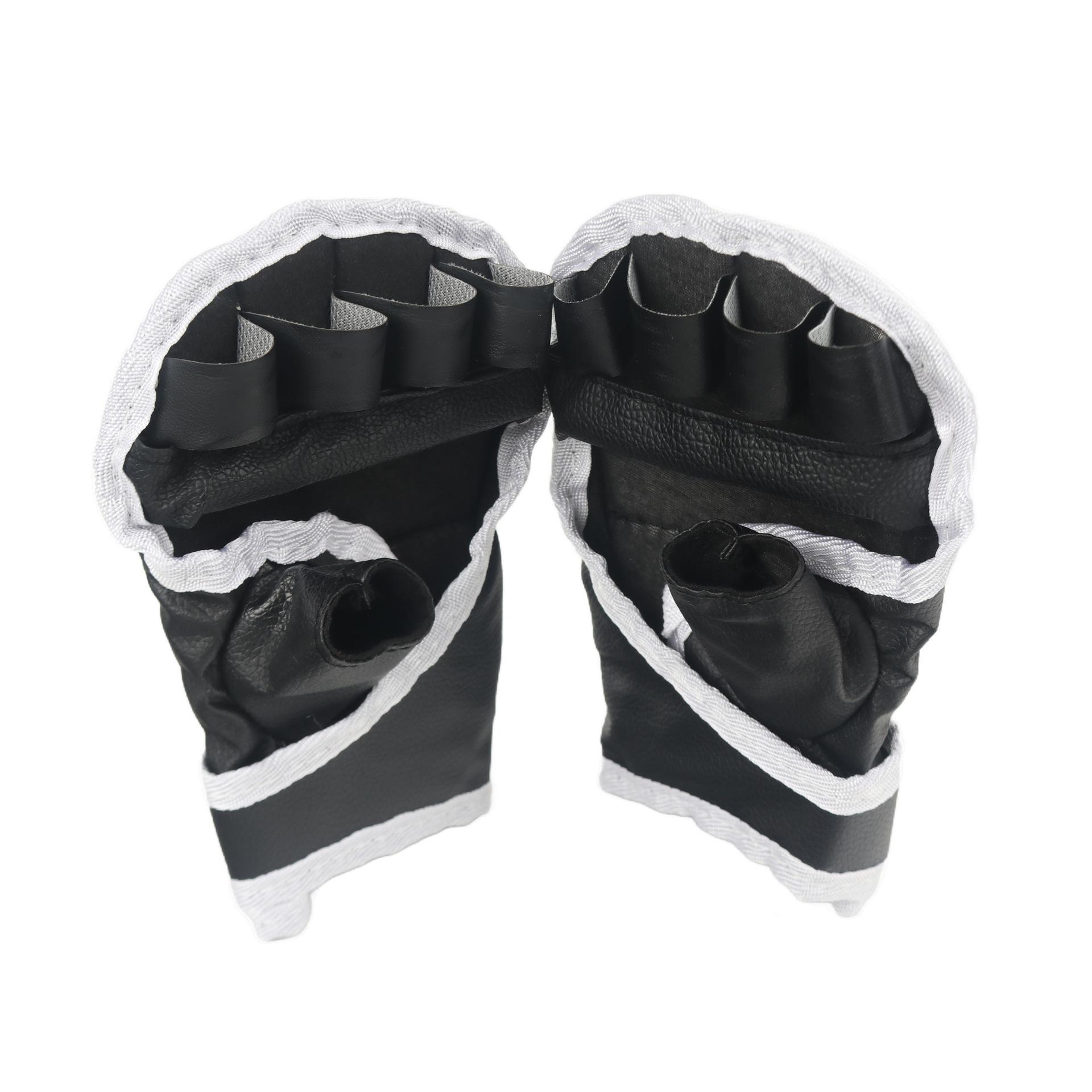 Halbfinger-Boxhandschuhe für Erwachsene, Kampftraining, Sport, Fitness, Boxhandschuhe, Finger-Sandsack, Kampf-Sanda-Handschuhe, Männer und Frauen One size fits all black