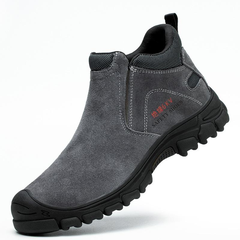 6KV Isolierschuhe Bau Arbeitsstiefel Anti-Smash Anti-Pannen Sicherheitsschuhe Herren Stahlkappenstiefel Unzerstörbare Schuhe 46