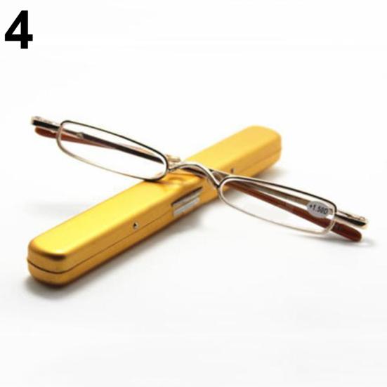 Modische tragbare Lesebrille, Stiftröhrenetui, 1,00–4,00 Dioptrien 3.00 Strength