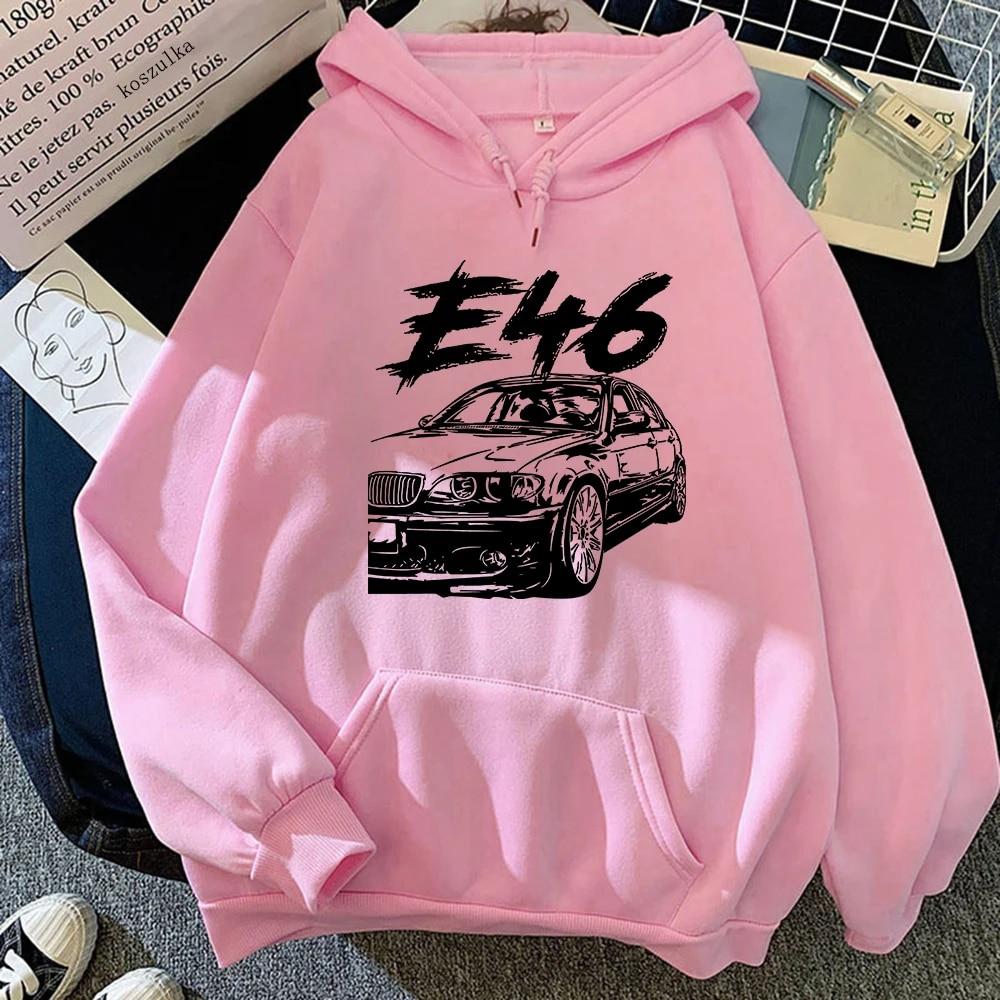 Frauen E46 Auto Hoodies Frühling Herbst Frauen Tops Ästhetische Kleidung Mode Frauen Sweatshirt Grafik Hoodie M