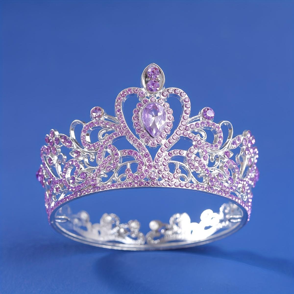 Barockes rundes Diadem, königliche Königin, König, Diademe und Kronen, Braut, Hochzeitskleid, Krone, Schmuckzubehör gray