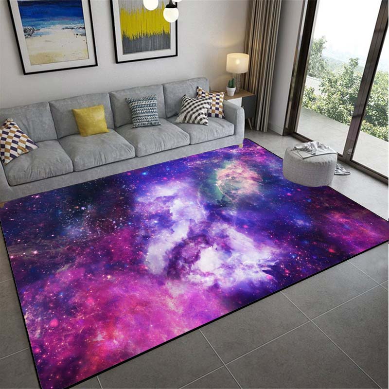 Space Planet Teppich Sternenhimmel Teppich im Wohnzimmer Teppich Illusion Teppich Home Decor Schlafzimmer Matte Kinder Teppich Pelz Bereich Teppich 80cm x 120cm