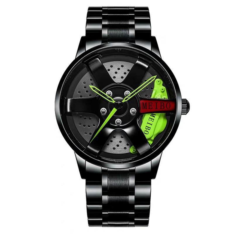 Mode Herren Uhren Luxus Quarz Armbanduhren für Männer Edelstahl Uhr Casual Business Männliche Uhr schwarz/grün