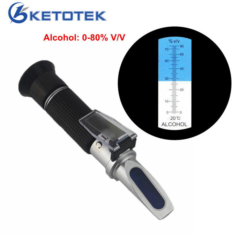 0–80 % V/V tragbares Alkohol-Refraktometer, ATC-Refraktometer, Werkzeuge, Alkohol, Alkohol
