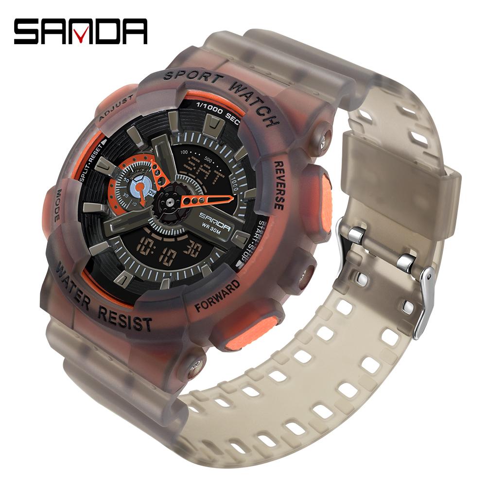 Neue SANDA Leuchtende Mode Trend Persönlichkeit Elektronische Uhr Fluoreszierende Uhr Fall herren Uhr Damen Uhr Paar Uhr